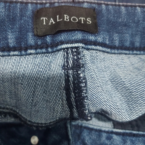Talbots High Waist Straight Ankle Jeans - Side Ribbon Trim in Size 18WP - Picture 8 of 10